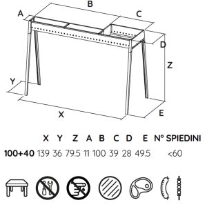 Barbeque Torino grill 100+40 Lisa