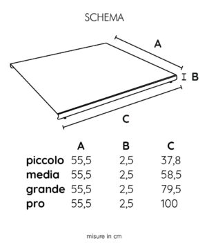 Plan Piccola spianatoia in acciaio inox