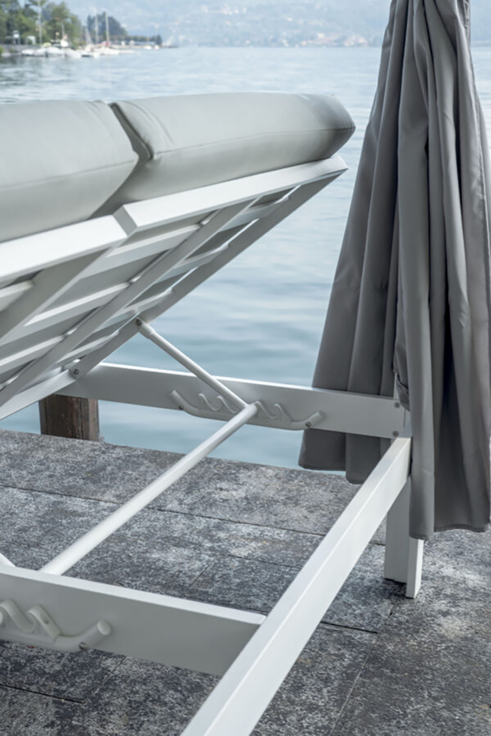 Daybed in alluminio e textilene Greenwood bianco - immagine 2