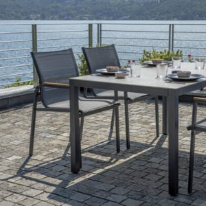 Dining set Tarquinia 4 sedie in ferro Greenwood