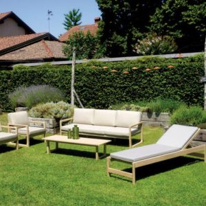 Lettino Dresda in acacia Greenwood