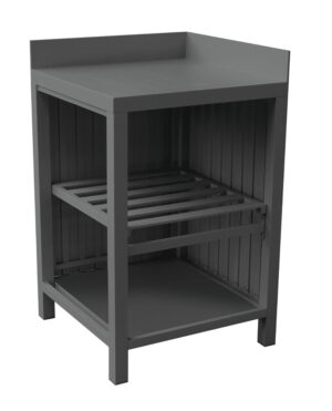 Modulo cucina lavabo angolare Greenwood antracite 60x60