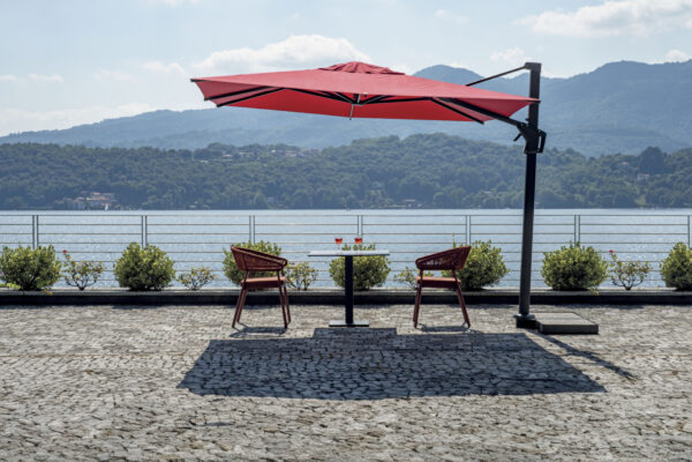 Ombrellone Firenze con palo laterale Greenwood 3x3