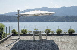 Ombrellone Firenze palo laterale Greenwood 3x4