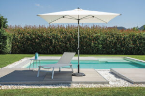 Ombrellone Zefiro in alluminio e olefin Greenwood