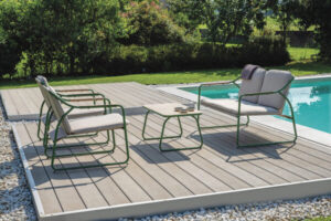 Salotto Tinos in ferro e textilene Greenwood