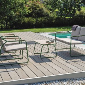 Salotto Tinos in ferro e textilene Greenwood