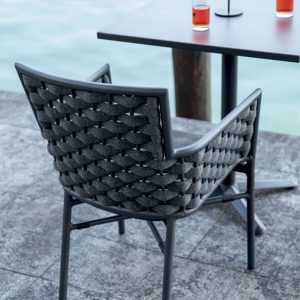 Sedia Bologna in alluminio Greenwood