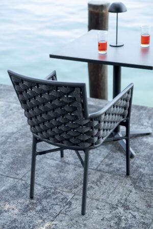 Sedia Bologna in alluminio Greenwood