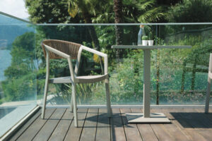 Sedia Cagliari in alluminio Greenwood