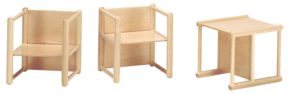 Sedia multifunzionale DIXI di Adex trasformabile in tavolino