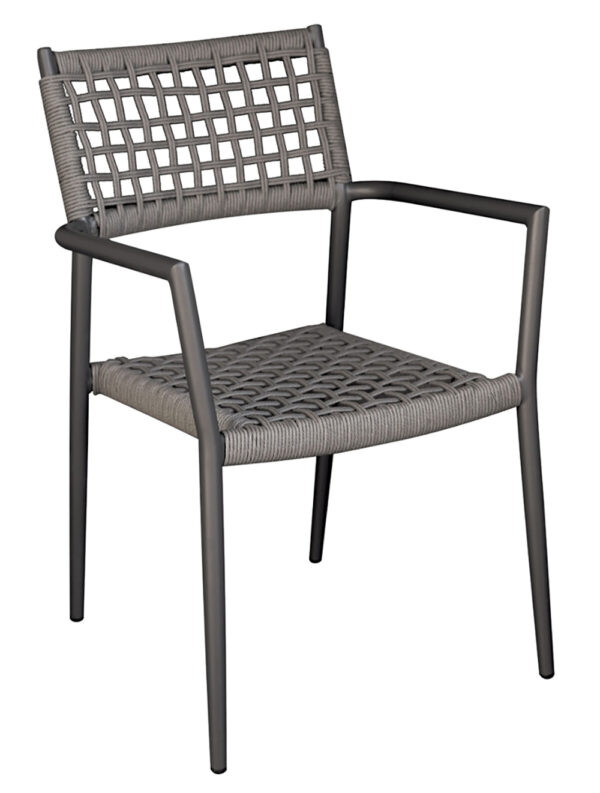 Sedia Padova in alluminio Greenwood antracite