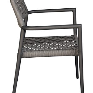 Sedia Padova in alluminio Greenwood antracite