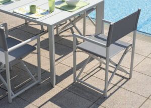 Sedia da regista Paros in alluminio e textilene Greenwood