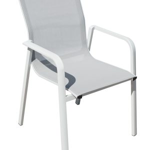 Sedia Samo in alluminio e textilene Greenwood