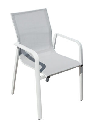 Sedia Samo in alluminio e textilene Greenwood