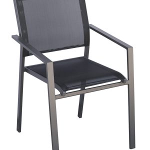 Sedia Zara in alluminio e textilene Greenwood