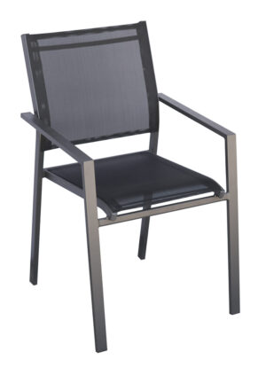 Sedia Zara in alluminio e textilene Greenwood
