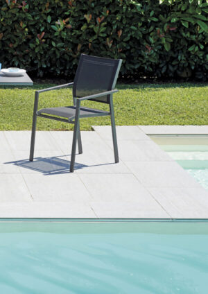 Sedia Zara in alluminio e textilene Greenwood