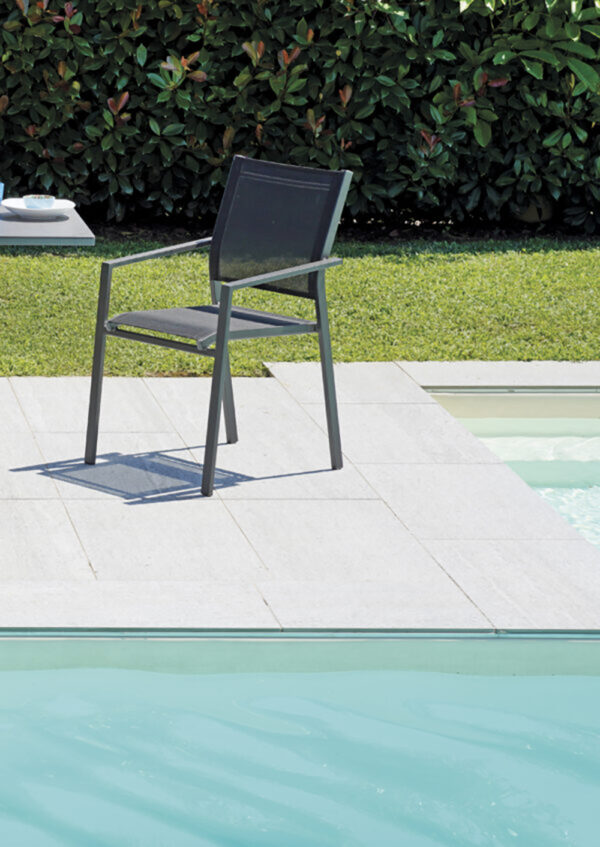 Sedia Zara in alluminio e textilene Greenwood