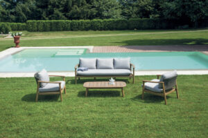 Salotto Scilla in acacia Greenwood antracite