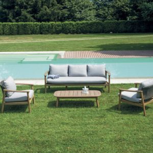 Salotto Scilla in acacia Greenwood antracite