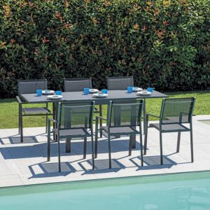 Tavolo Spalato allungabile in alluminio Greenwood