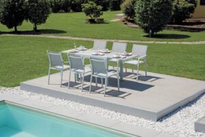 Tavolo Spalato allungabile in alluminio Greenwood