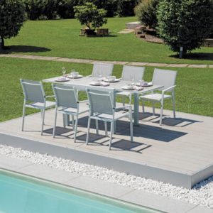 Tavolo Spalato allungabile in alluminio Greenwood