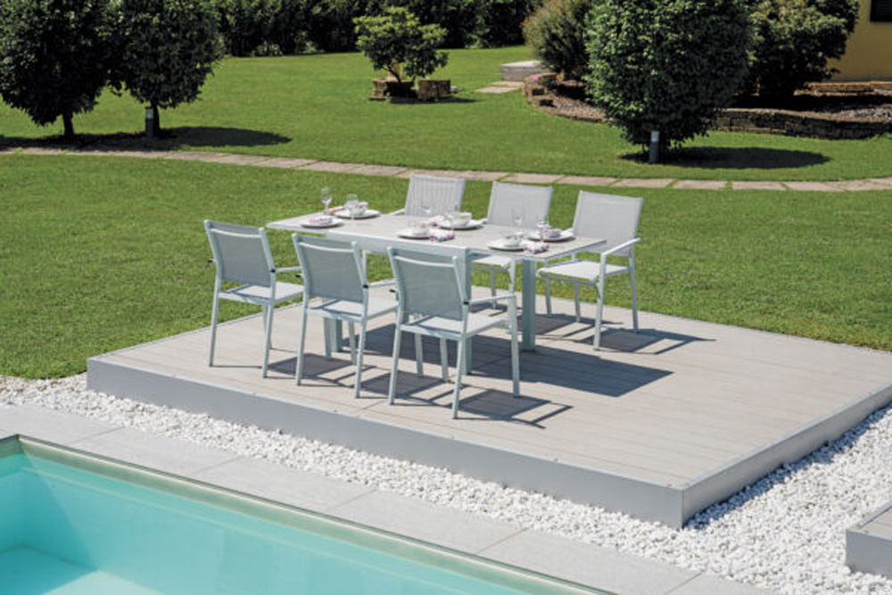 Tavolo Spalato allungabile in alluminio Greenwood