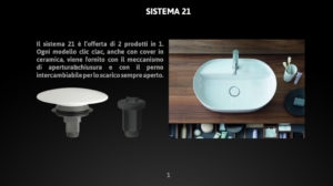 Scarico per lavabo e bidet CLIC-CLAC universale con sistema a vite in acciaio inox 304 FCR