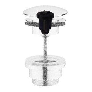 Scarico per lavabo e bidet CLIC-CLAC universale con sistema a vite in acciaio inox 304 FCR