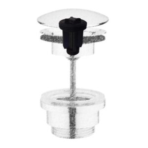 Scarico per lavabo e bidet CLIC-CLAC universale con sistema a vite in acciaio inox 304 FCR