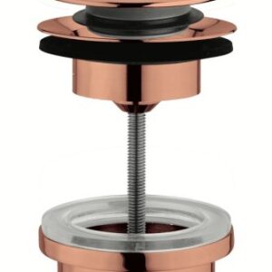 Scarico per lavabo e bidet CLIC-CLAC universale con sistema a vite in acciaio inox 304 FCR