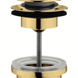 Scarico per lavabo e bidet CLIC-CLAC universale con sistema a vite in acciaio inox 304 FCR