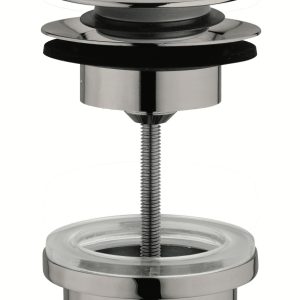 Scarico per lavabo e bidet CLIC-CLAC universale con sistema a vite in acciaio inox 304 FCR