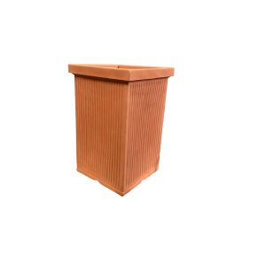 Garden Italia Vaso per Piante Quadro Millerighe Alto GQMH 42×63 cm in Resina – Resistente al Gelo e Antiurto