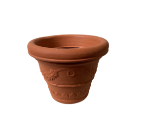 Garden Italia Vaso Tondo Campana con Festoni Ø60 cm in Resina  – Made in Italy, Resistente al Gelo e Antiurto