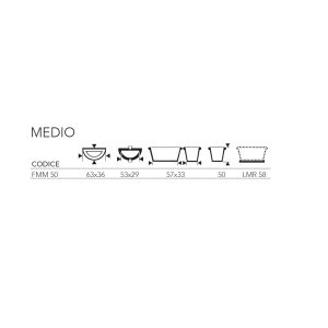 Garden Italia Vaso per Piante a Muro Millerighe Medio FMM 63×36×50 cm in Resina – Made in Italy, Antiurto, per Interni ed Esterni