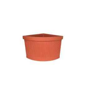 Garden Italia Vaso per Piante Angolare Millerighe Basso FAM 47×40 cm in Resina – Made in Italy, Leggero e Antiurto, per Interni ed Esterni