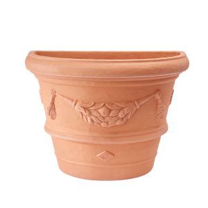 Garden Italia Vaso a Muro Festonato Conico FFM 55×41 cm in Resina – Made in Italy, Antiurto, per Interni ed Esterni