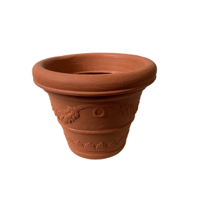 Garden Italia Vaso Tondo Campana con Festoni Ø70 cm in Resina – Made in Italy, Resistente al Gelo e Antiurto