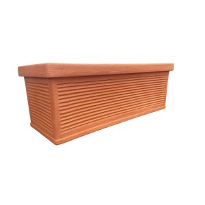 Garden Italia Fioriera Millerighe GCM 80×40 cm in Resina – Made in Italy, Resistente al Gelo e Antiurto