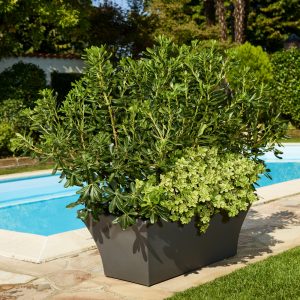 Garden Italia Fioriera Moderna Liscia Svasata ECSL 90×35 cm in Resina  – Made in Italy, Resistente al Gelo e Antiurto