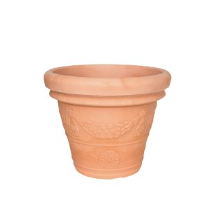 Garden Italia Vaso Tondo Campana Festonata Ø67 cm in Resina – Made in Italy, Resistente al Gelo e Antiurto