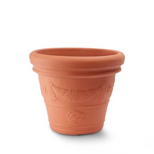Garden Italia Vaso Tondo Campana Festonata Ø67 cm in Resina – Made in Italy, Resistente al Gelo e Antiurto