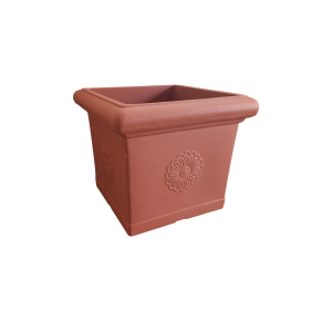 Garden Italia Vaso per Piante Quadro con Rosone GQR 60×50 cm in Resina – Made in Italy, Resistente al Gelo e Antiurto