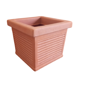 Garden Italia Vaso per Piante Quadro Millerighe GQM 32×27 cm in Resina – Made in Italy, Resistente al Gelo e Antiurto