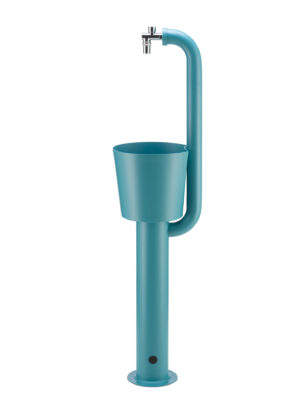 Fontana da esterno Belfer in acciaio