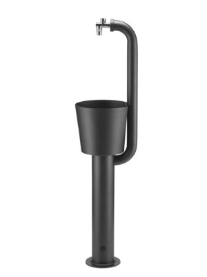 Fontana da esterno Belfer in acciaio